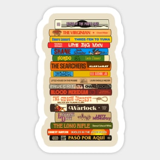 Classic Westerns Books Stack Sticker